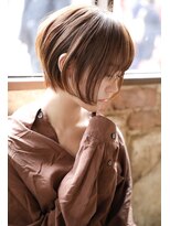 カライングドゥ(ing deux)&nbsp;大人可愛い20代30代40代黒髪前下がりショートボブ丸みショート◎