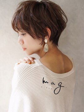 アヴァロン(AVALON) 【mag  ginza】立体感くびれショートボブ×ハイライトカラー