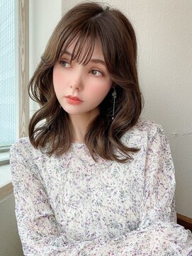 アフロート ディル(AFLOAT D'L) みきなヨシンモリ韓国ヘアオルチャン小顔顔まわり2wayバング丸顔