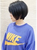 【morio札幌】大人かわいい黒髪丸みショートボブ