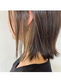 インナーカラーボブ×アッシュミルクティー◎20代30代40代