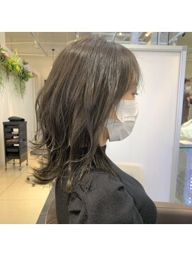 ネオヘアー 京成曳舟店(NEO Hair) 外ハネレイヤー×ミルクティグレージュ【きむら】