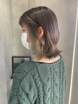 オーストヘアー リュウール(Aust hair Lueur) インナーカラー☆グレイッシュエメラルド　くびれヘア　K