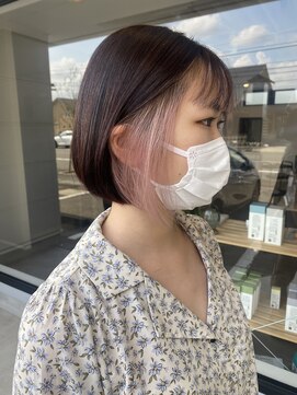 ナンバー 竪町(number+) 20代30代大人かわいいイヤリングカラーホワイトピンクボブ