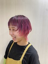 アチーブ ヘア デザイン(achieve hair design)&nbsp;ウルフカット 個性派ハイトーンカラーブリーチダブルカラー