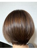 40代50代60代◎脱白髪染め ショートレイヤー