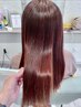 ブリーチ無し赤髪