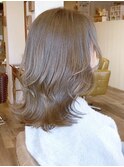 ミルテイ☆レイヤー切りっぱなしボブ×オリーブアッシュベージュ