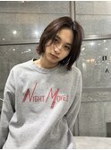 =メンズボブ/ダークアッシュ/ニュアンスパーマ/MAN’S HAIR