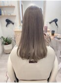 やわらかロング×グレージュ