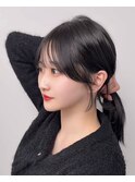 大人可愛いくびれポニーテール小顔似合わせ顔周り