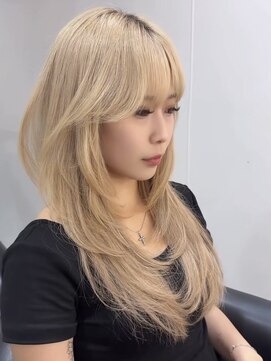 ラキング ギンザ トウキョウ(LAKING GINZA) くびれヘア/アプリコットオレンジ/夏/ハイライトカラー[銀座駅]