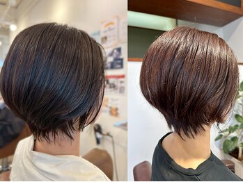 ヘアメイク メルシー(Merci)の写真/頭皮に優しい薬剤使用◎ただ染めるだけではないトレンドを抑えたカラー&デザインで今話題のスタイルが叶う!