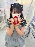 猫耳ヘア／量産巻き／リボン