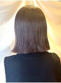 パープル/ブリーチ/ハイトーン/グレージュ/髪質改善/ボブ