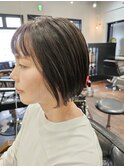首元スッキリボブ。