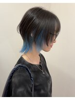 マシェリ バイ ハセ(ma cherie by HASE) ショートウルフ×インナーブルー