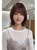 サードショップ 梅田茶屋町店(THIRD SHOP)&nbsp;バーガンディ×レイヤーボブ