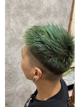 ジュラク(JURAKU) メンズベリーショート×ビビットグリーン