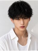 MEN’S HAIR/サーフカール/刈り上げセンターパート/北堀江O