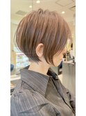 30代40代50代ショート似合わせ白髪ぼかし前髪あり髪型