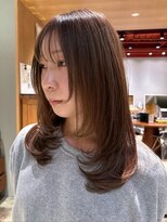 ナチュラル ヘアーデザイニング(Natural hair designing) 大人可愛い/顔回りレイヤー/ストレートワンカール/モカベージュ