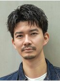 波巻きツイストスパイラルニュアンスパーマアクティブショート