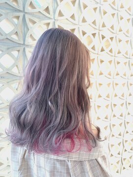 ワクヘアー(WaKu hair) インナーピンク系ユニコーン/ビビットピンク