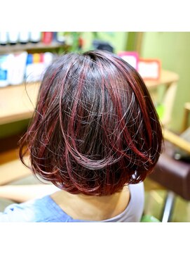 ナウアンドゼン(Now&Then) デザインハイライトボブ♪