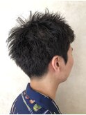 メンズ×黒髪×刈り上げ×ショート