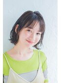 大人カワイイ切りっぱなしボブ