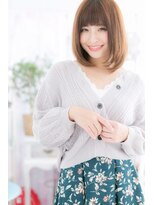 ミック ヘアアンドメイク アップ 駒込店(miq Hair&Make up) 重軽カワイイ♪暖色系カラーワンカールストレート