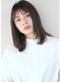 ストレート　手入れ簡単　ミディアム　ミディアムヘア