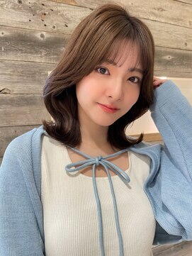 アイヴィ 表参道(IVY) くびれミディアムシースルーバング【肥田亜沙美】