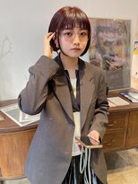 ヘアーアイストゥーレ(HAIR ICI TRE)&nbsp;レッドブラウン　ボブ　担当渡邉桜桃