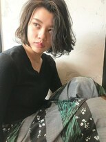 エムスラッシュ たまプラーザ(M.SLASH)&nbsp;■ダークアッシュ抜け感アンニュイウェーブボブM.SLASH10-7