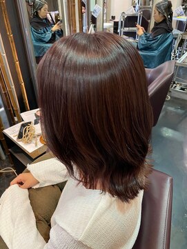 サラジュ 西宮北口店(SARAJU) 【SARAJU 西宮北口店】艶髪レイヤーミディアム/ベリーブラウン