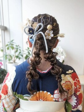 ヌバタマ フォー ヘア(NUBATAMA FOR HAIR) アシンメトリーツイン/編みおろし/ポニーテール