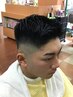 【人気急上昇】フェードカット＋シェービング＋ブロー＋眉カット ￥5500