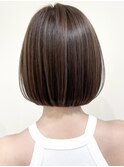 表参道ボブ白髪ぼかしハイライトショートボブカット30代40代