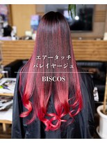 ヘアーメイク ダンス(hair make DANCE)&nbsp;エアータッチバレイヤージュ フルブリーチのロングエアータッチ