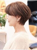 大人可愛い美しいショートボブウルフ小顔カット☆40代50代60代