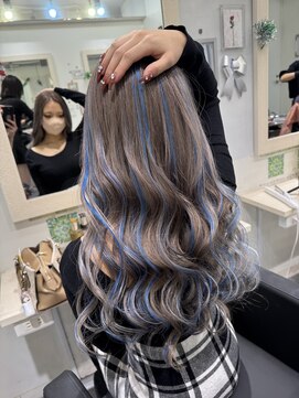 ラピス 池袋(Lapis) パールグレージュブルーハイライト