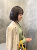 ボブ/グレージュ/透明感カラー/ショート/ブリーチなし