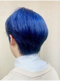 【ブリーチ2回でスライムブルーに】池袋美容室