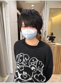 中性黒髪ウルフカット【広島/本通】