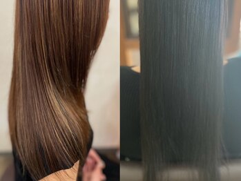 エリアントス(HELIANTHUS)の写真/ダメージレスなのに艶を与える◎【HELIANTHUS】の潤いストレート♪湿気にも強いので、ぜひお試しください！