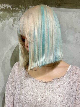 アポロ 横浜駅店(apollo) ブリーチ/ミディアムヘア/デザインカラー/フェイスフレーミング