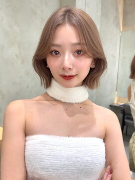 ロンドヴァリー 渋谷店(Lond vallee) 冬仕様のヘーゼルベージュかける韓国くびれボブ