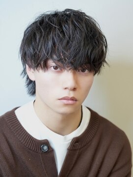 コンフィデンス 新宿3rd(confidence) メンズ黒髪スパイラルパーマツーブロックマッシュウルフ